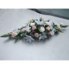 70cm roses et lys blanc et rose tendre
