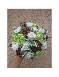 Bouquet de mariée Magnifique, boutonnière thème chocolat et anis