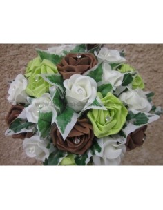 Bouquet de mariée Magnifique, boutonnière thème chocolat et anis  2