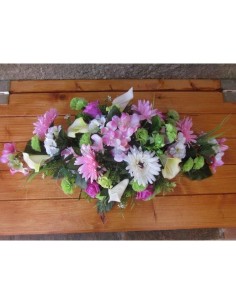 Lot mariage fushia anis: bouquet, décoration voiture et boutonnière