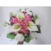 bouquet decoration voiture mariage fuschia anis