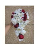 CHIC Bouquet de la Mariée Retombant avec Lys, Roses