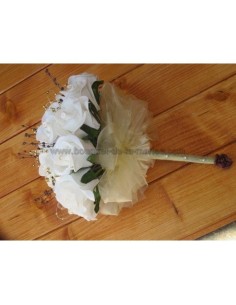 Bouquet de mariée thème Roses champagne & chocolat