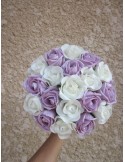Bouquet de mariage Rond "Emma" avec roses et diamants fantaisie