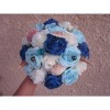 Bouquet mariée bleu mer