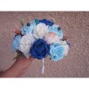 Bouquet mariée bleu mer
