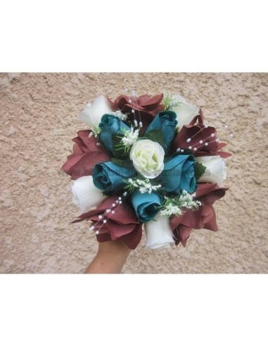 Bouquet turquoise et chocolat