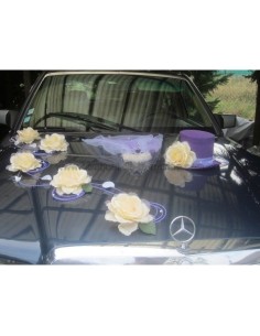 Exceptionnelle! Composition de voiture pour mariage thème prune