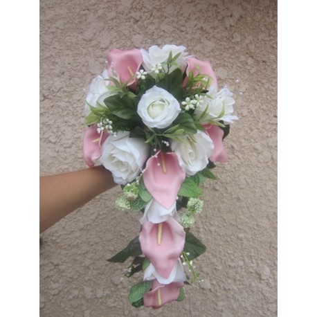 bouquet mariée arums rose
