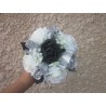 Bouquet demoiselle honneur noir argent