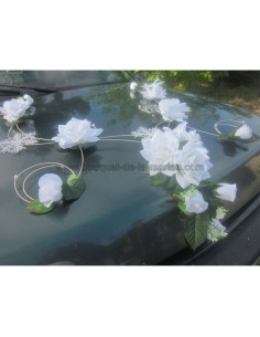 Décoration de voiture pour les mariés thème hiver et neige 2