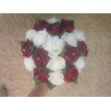 Bouquet de Mariée rond "Lola" avec belles roses avec diamants
