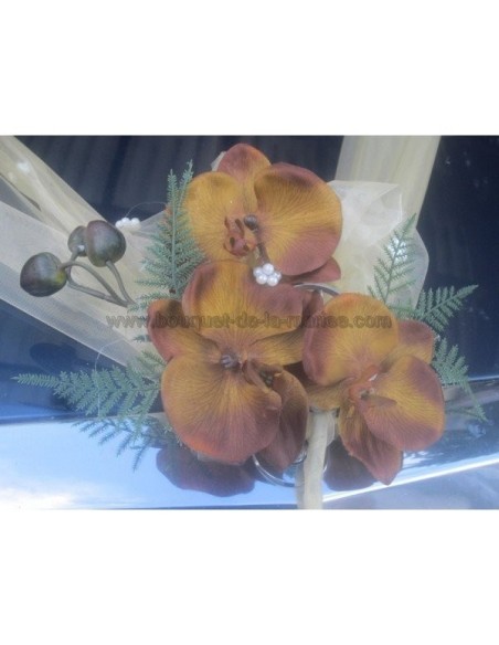 Bouquet de voiture de mariage thème champagne + chocolat