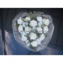 Beau Bouquet de voiture pour mariage thème "coeur de roses"