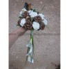 Bouquet mariage arums et roses chocolat
