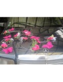 Composition de voiture pour mariage thème fuchsia avec orchidées