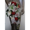 Bouquet mariée lys et arums rouge et blanc