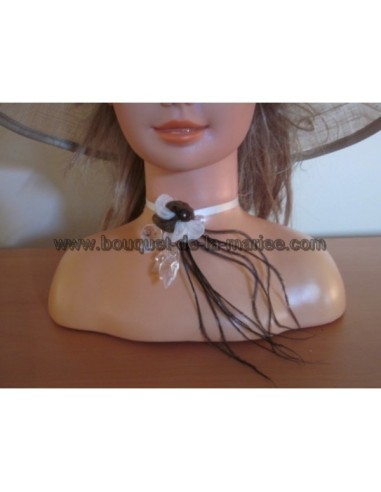 Joli Collier bordeaux pour mariage ou cérémonie