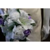 bouquet de mariée blanc et parme LYS