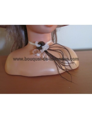 Joli Collier bordeaux pour mariage ou cérémonie