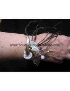 Bracelet de Fleurs demoiselle d'honneur mariage fuchsia