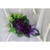 2 x Coeurs voiture mariage couleur prune