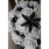 Bouquet mariée noir blanc lys en perles