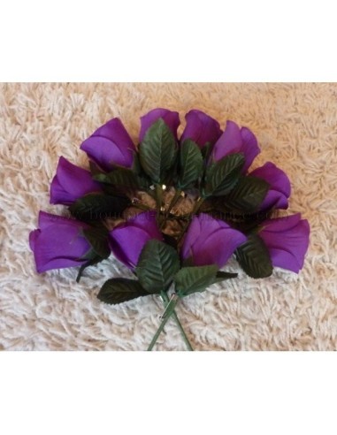 10 Boutonnières de mariage couleur prune