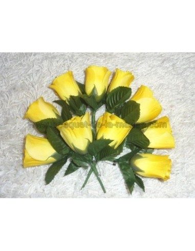 10 Boutonnières de mariage couleur jaune