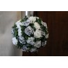 bouquet blanc et gris argent