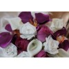Bouquet de mariee aubergine orchidées et arums
