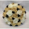 Bouquet de mariée noir, caramel et or