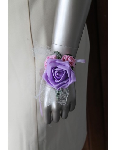 bracelet mariage parme rose