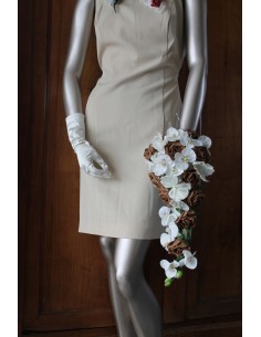 Bouquet de Mariée Tombant thème Orchidée chocolat ou bordeaux 2