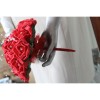 bouquet de mariée roses rouge et strass