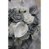 Bouquet fleurs mariage arums gris et blanc