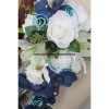 LOT Bouquet mariée, bracelet et boutonniere orchidées bleu royale