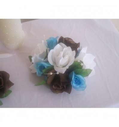 10 x décoration table mariage turquoise chocolat