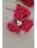 Bouquet de mariage pour enfant thème fuchsia et blanc