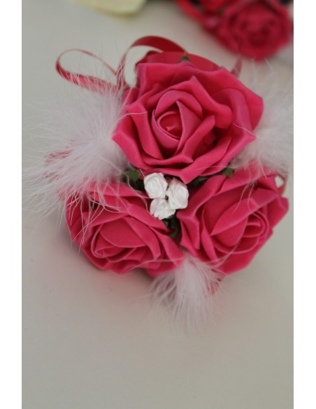 Bouquet de mariage pour enfant thème fuchsia et blanc