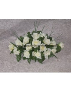 Décoration pour voiture de mariée avec des Roses, Perles et feuilles 2
