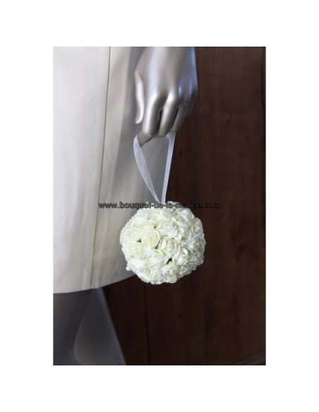 Bouquet de Mariage pour Enfant en forme de Boule de Roses 