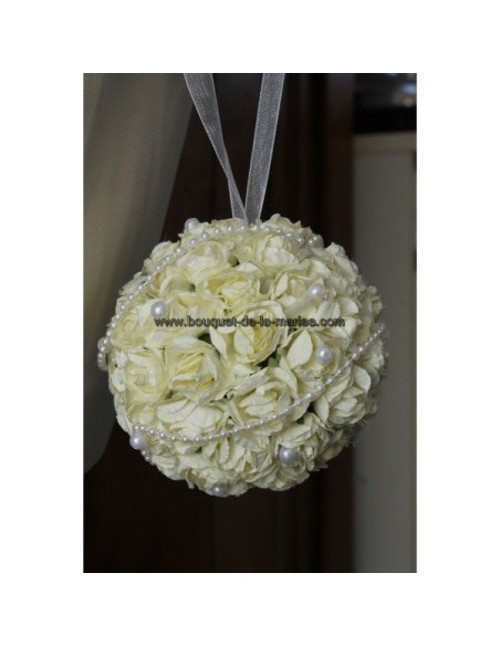 Bouquet de Mariage pour Enfant en forme de Boule de Roses 