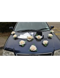 PRIX CHOC: Décoration de voiture mariage thème chapeau et voile