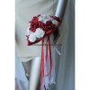 Bouquet de mariée blanc et rouge