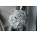 Bouquet mariage blanc ou ivoire diamants et papillons