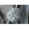 Bouquet blanc ou ivoire diamants et papillons