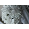 Bouquet blanc ou ivoire diamants et papillons