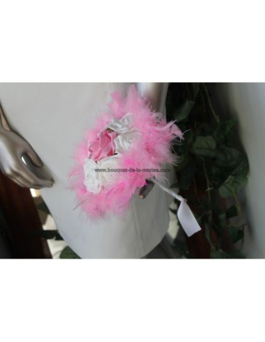 Bouquet Demoiselle d'honneur thème rose tendre pour mariage