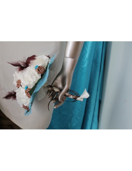 Magnifiques Bouquets de Fleurs: BOUQUET MARIÉE ROND fait avec des roses Magnifiques Bouquets de Fleurs: BOUQUET MARIÉE ROND fait avec des roses